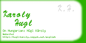 karoly hugl business card